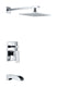 Anzzi Mezzo Series 1-Handle 1-Spray Tub and Shower Faucet in Polished Chrome