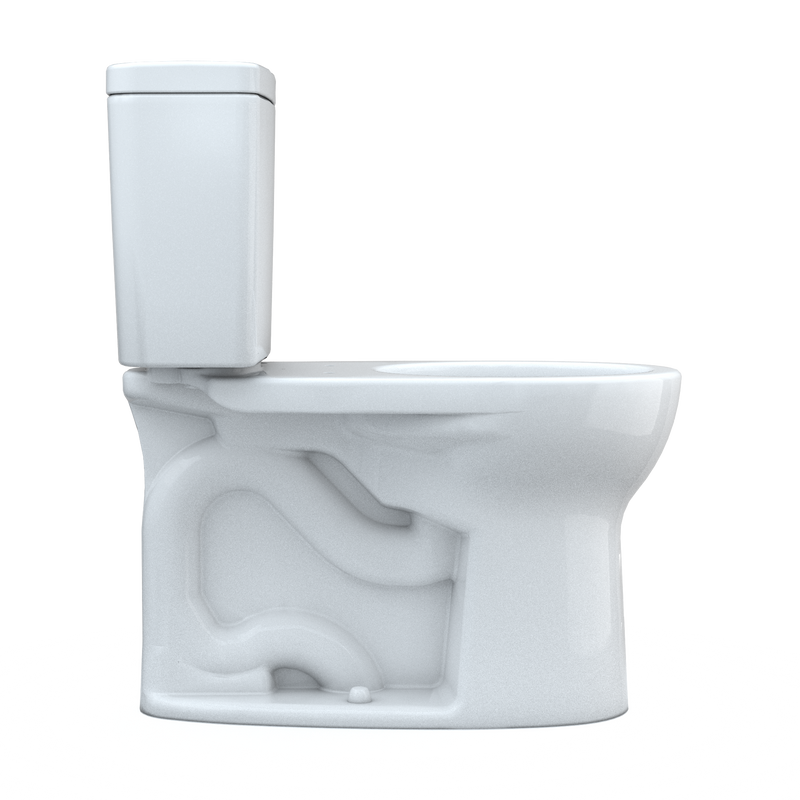 TOTO CST775CEFRG#01 Drake Two-Piece Round 1.28 GPF Universal Height TORNADO FLUSH Toilet with CEFIONTECT, Cotton White - view 8