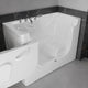 Meditub 3060WCALWA Collection 30 x 60 Left Side Drain Air Jetted Bathtub in White with Aroma and Chroma Therapy