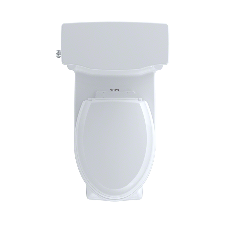 TOTO MS814224CEFG#01 Promenade II One-Piece Elongated 1.28 GPF Universal Height Toilet with CEFIONTECT, Cotton White - view 6