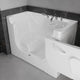 Meditub A3060WCARWS Collection 30 x 60 Right Side Drain Soaker Jetted Bathtub in White with Fast Filling Faucet Set