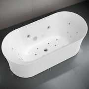 Anzzi FT-AZ204 ANZZI Julia Series 67 in. Freestanding Acrylic Air and Whirlpool Bathtub with Touch Sensitive Control and Chroma Lights - view 2