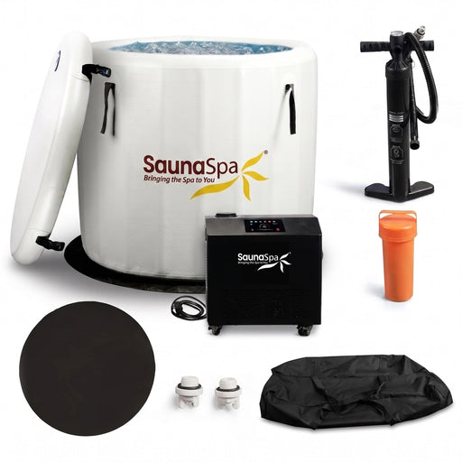 K-Plunge Arctic Fox 1-Person Inflatable Cold Plunge and Hot Tub in Gray