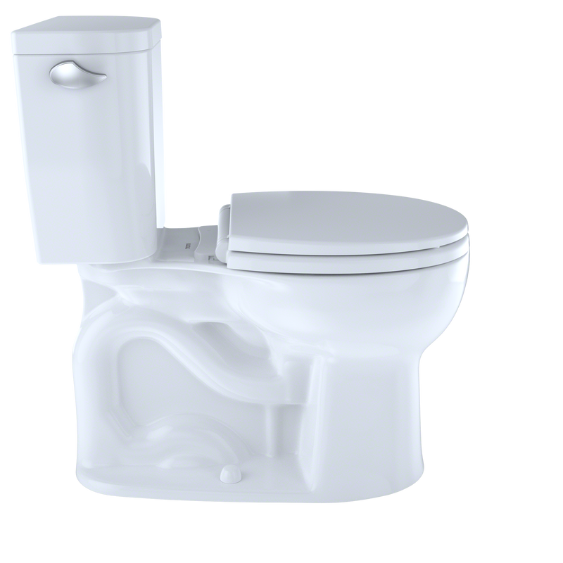 TOTO CST243EF#01 Entrada Two-Piece Round 1.28 GPF Universal Height Toilet, Cotton White - view 5