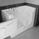 Meditub 3060WCALWH Collection 30 x 60 Whirlpool Jetted Bathtub with Left Drain in White with Powered Fast Drain