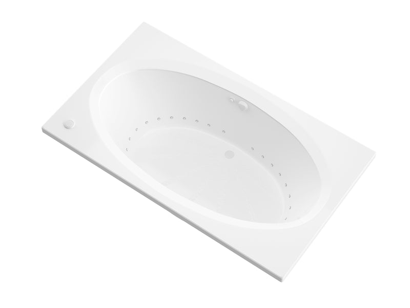 Atlantis Whirlpool 4272VCAL Vogue 71 in. x 42 in. Rectangular Air Bathtub with Center drain and Aromatherapy in Glossy Smooth White