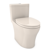 TOTO MS646124CEMFGN#12 Aquia IV One-Piece Elongated Dual Flush 1.28 and 0.9 GPF Universal Height, WASHLET+ Ready Toilet with CEFIONTECT, Sedona Beige