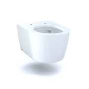 TOTO CT447CFG#01 RP Wall-Hung Contemporary D-Shape Dual Flush 1.28 and 0.9 GPF Toilet with CEFIONTECT, Cotton White - view 6