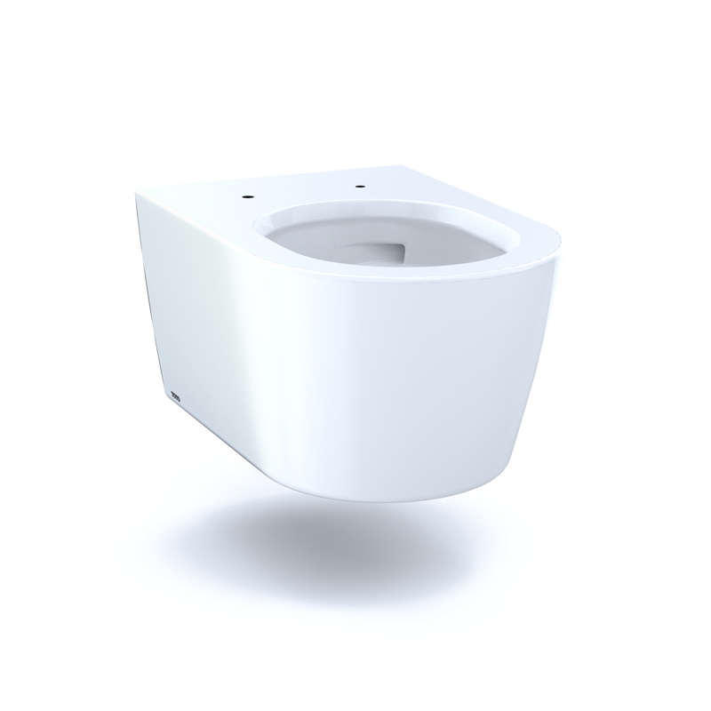 TOTO CT447CFG#01 RP Wall-Hung Contemporary D-Shape Dual Flush 1.28 and 0.9 GPF Toilet with CEFIONTECT, Cotton White - view 6