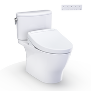 TOTO MW4423446CEFG#01 WASHLET+ Nexus Two-Piece Elongated 1.28 GPF Toilet with S5 Bidet Seat, Cotton White
