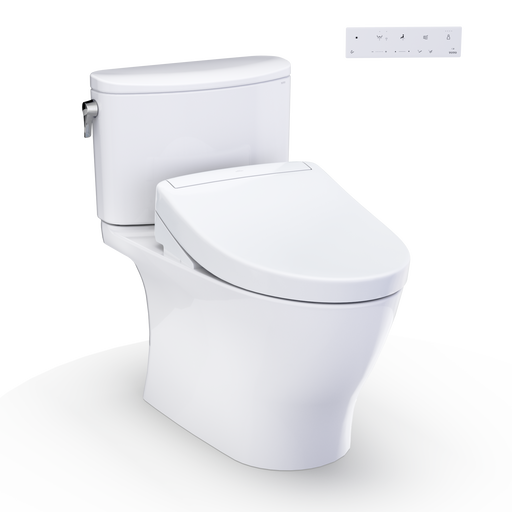 TOTO MW4423446CEFG#01 WASHLET+ Nexus Two-Piece Elongated 1.28 GPF Toilet with S5 Bidet Seat, Cotton White