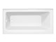 Anzzi Saba 60 in. soaking front skirted bathtub in white, left drain