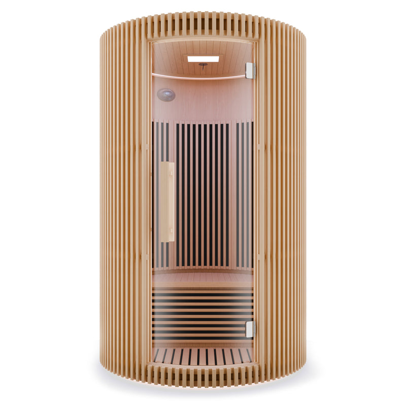 SaunaSpa SC-SS0025-0S 1-2 Person Round Infrared Sauna in Canadian Hemlock
