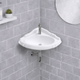 Yakima Vitreous China Corner Wall-Mount Bathroom Sink