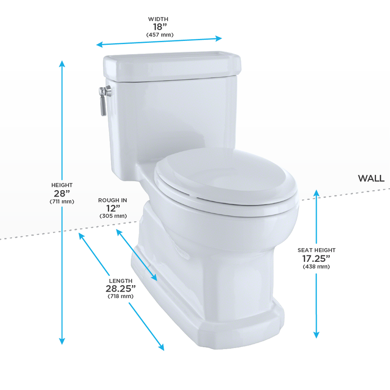 TOTO MS974224CEFG#01 Eco Guinevere Elongated 1.28 GPF Universal Height Skirted Toilet with CEFIONTECT and SoftClose Seat, Cotton White - view 2