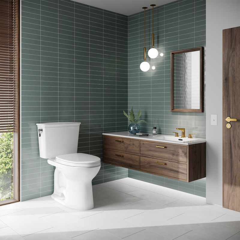 TOTO CST786CEG#01 Drake Transitional Two-Piece Elongated 1.28 GPF TORNADO FLUSH Toilet with CEFIONTECT, Cotton White - view 8