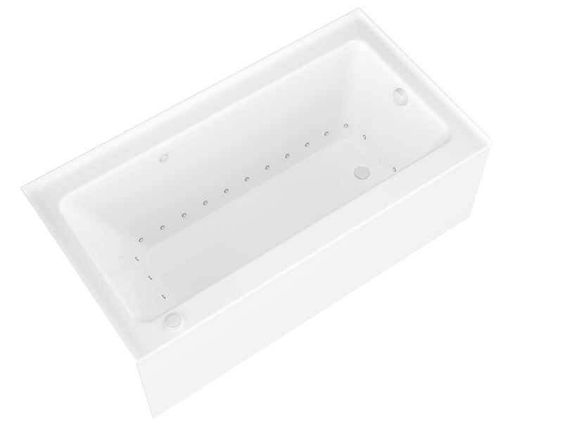 Atlantis Whirlpool 3260SHAR Soho Amber 60 in. x 32 in. Rectangular Air Bathtub with Right Side Drain and Aromatherapy in Glossy Smooth White