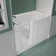 Meditub A3060WILWH Collection 30 x 59 Whirlpool Jetted Bathtub with Left Drain in White with Powered Fast Drain