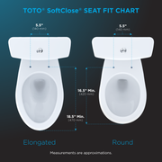 TOTO SS124#01 SoftClose Slow Close Elongated Toilet Seat and Lid, Cotton White - view 3
