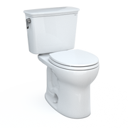 TOTO CST785CEFG#01 Drake Transitional Two-Piece Round 1.28 GPF Universal Height TORNADO FLUSH Toilet with CEFIONTECT, Cotton White