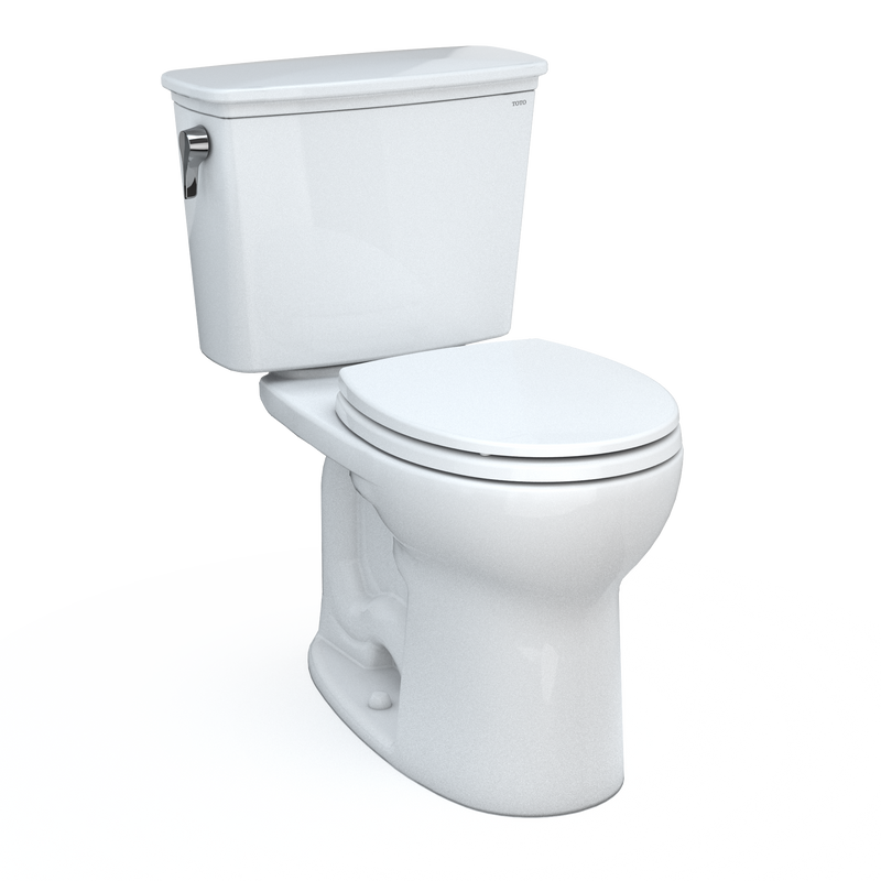 TOTO CST785CEFG#01 Drake Transitional Two-Piece Round 1.28 GPF Universal Height TORNADO FLUSH Toilet with CEFIONTECT, Cotton White