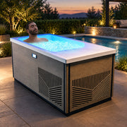 K-Plunge Iroquois 67 in. 1-Person All-in-One Cold Plunge and Hot Tub in Chestnut