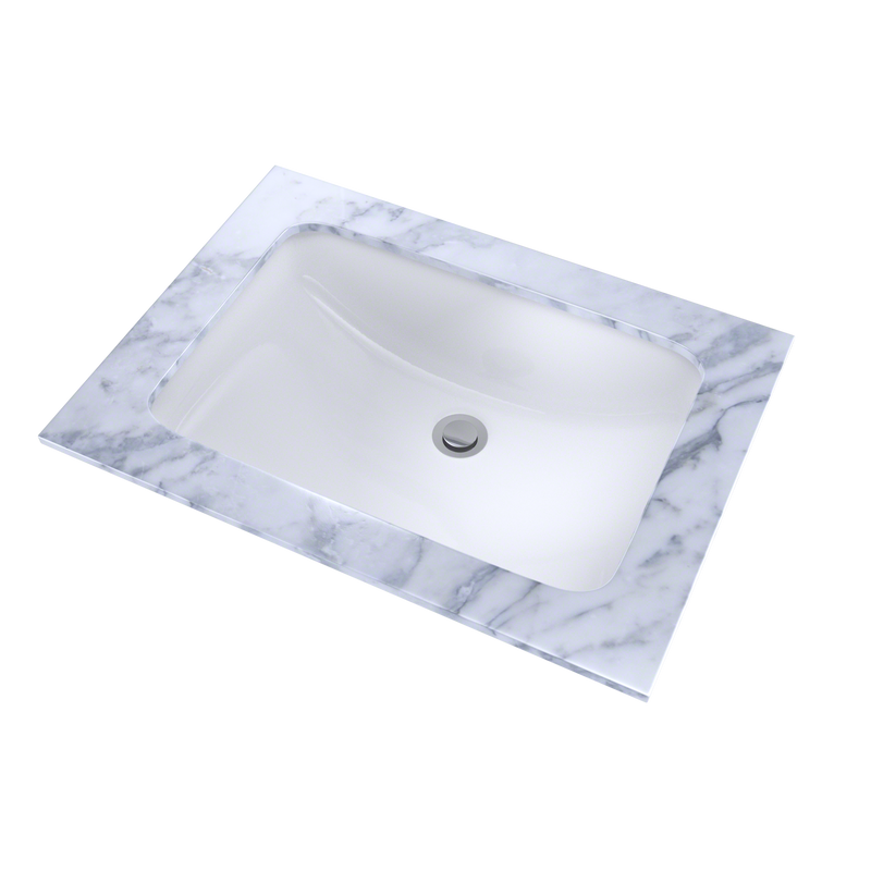 TOTO LT542G#01 19" x 12-3/8" Rectangular Undermount Bathroom Sink with CEFIONTECT, Cotton White - view 3