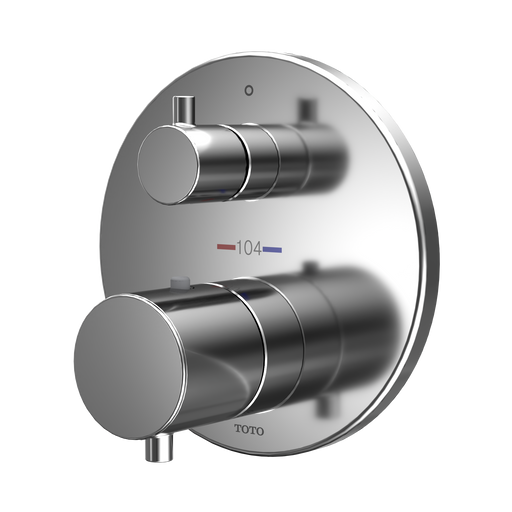 TOTO TBV01408U#CP Round Thermostatic Mixing Valve with Two-Way Diverter Shower Trim, Polished Chrome - view 2
