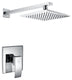 Anzzi Viace Series 1-Spray 8 in. Fixed Showerhead in Polished Chrome