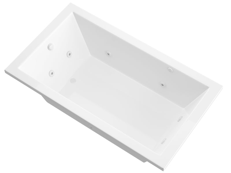 Atlantis Whirlpool 3672VNWL Venetian 36 x 72 Rectangular Whirlpool Jetted Bathtub