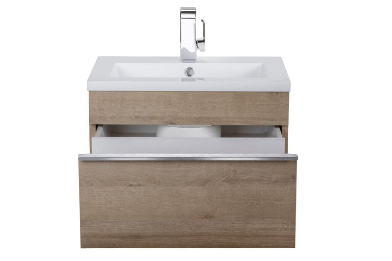 Cutler FV TR ORGANIC24 Trough 24" Wall Mount Modern Cultured Marble Top Bathroom Vanity - Organic