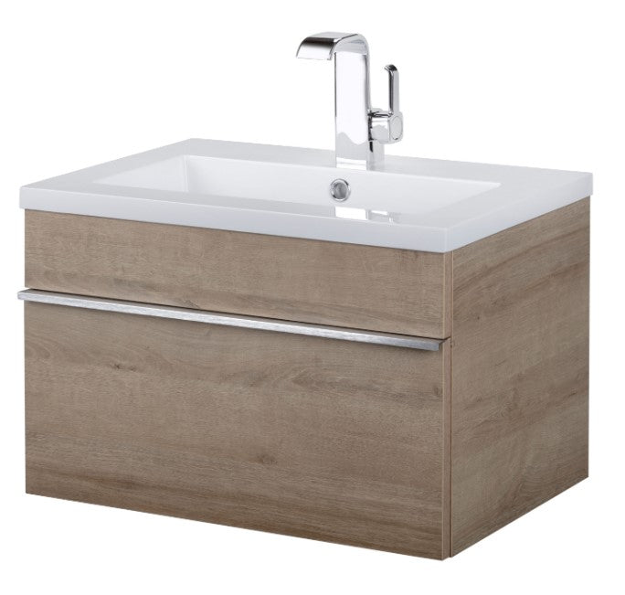 Cutler FV TR ORGANIC24 Trough 24" Wall Mount Modern Cultured Marble Top Bathroom Vanity - Organic