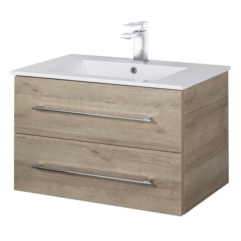 Cutler FV ORGANIC30 Kato 30" Single Sink Wall Mounted Cultured Marble Top Bathroom Vanity - Organic