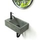 Zantala Cast Concrete Wall-Mount Sink - Copper Green