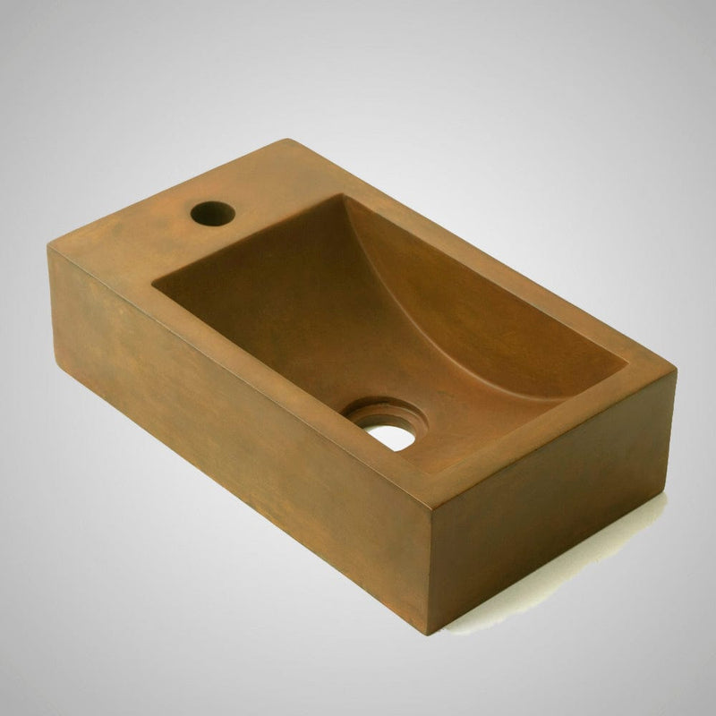 Zantala Cast Concrete Wall-Mount Sink - Vintage Brown