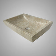 Zapa Polished Marble Vessel Sink - Cream