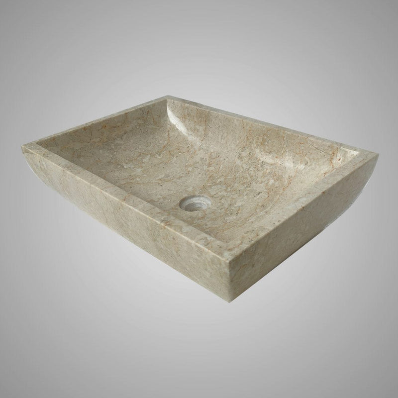 Zapa Polished Marble Vessel Sink - Cream