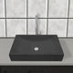 Zapen Rectangular Cast Concrete Vessel Sink - Black