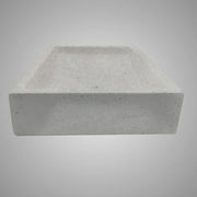 Zapen Rectangular Cast Concrete Vessel Sink - Dark Grey