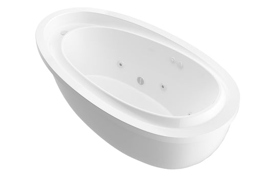Atlantis Whirlpool 3871BW Breeze 38 x 71 Oval Freestanding Whirlpool Jetted Bathtub