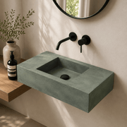 Zedden Cast Concrete Wall-Mount Sink - Copper Green