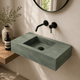 Zedden Cast Concrete Wall-Mount Sink - Copper Green