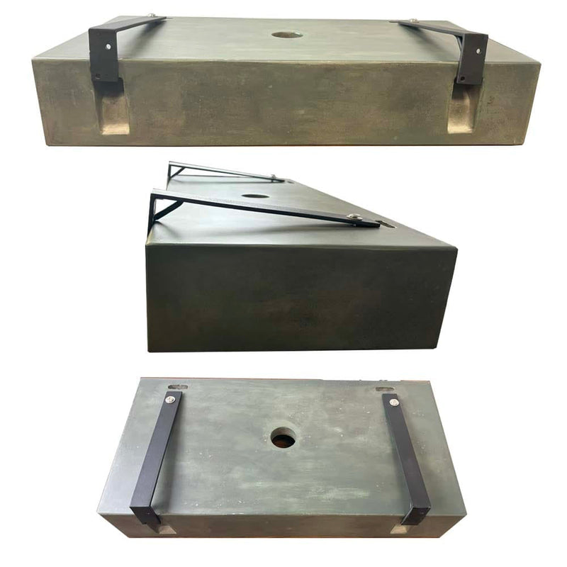 Zedden Cast Concrete Wall-Mount Sink - Vintage Brown