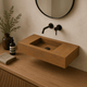 Zedden Cast Concrete Wall-Mount Sink - Vintage Brown