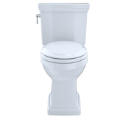 TOTO CST404CEFG#01 Promenade II Two-Piece Elongated 1.28 GPF Universal Height Toilet with CEFIONTECT, Cotton White - view 2