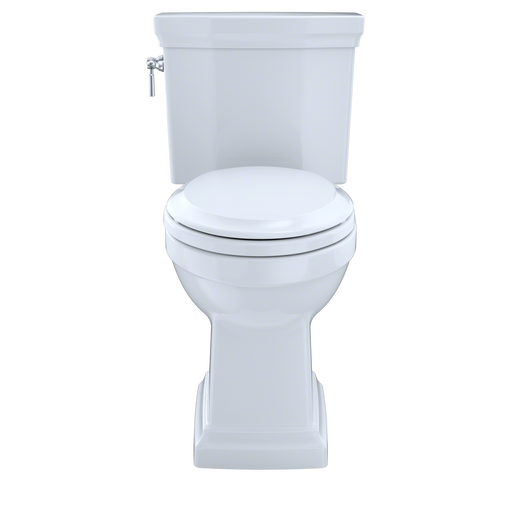 TOTO CST404CEFG#01 Promenade II Two-Piece Elongated 1.28 GPF Universal Height Toilet with CEFIONTECT, Cotton White - view 2