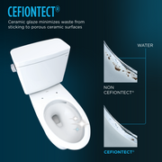 TOTO CST775CSFG#12 Drake Two-Piece Round 1.6 GPF Universal Height TORNADO FLUSH Toilet with CEFIONTECT, Sedona Beige - view 4