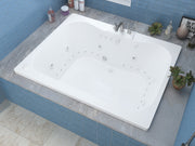 Atlantis Whirlpool 4860NDR Rhode 60 in. x 47 in. Rectangular Whirlpool and Air Bathtub with Center drain and VS Jets and Aroma in Glossy White lifestyle